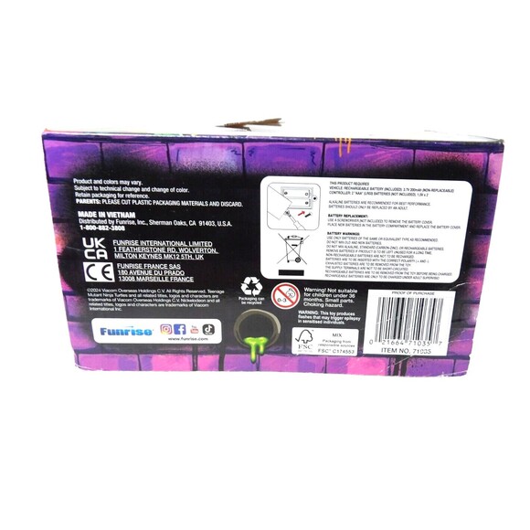 Teenage Mutant Ninja Turtles Mutant Mayhem Mikey Half Pipe RC Skateboard NOB - Picture 8 of 9